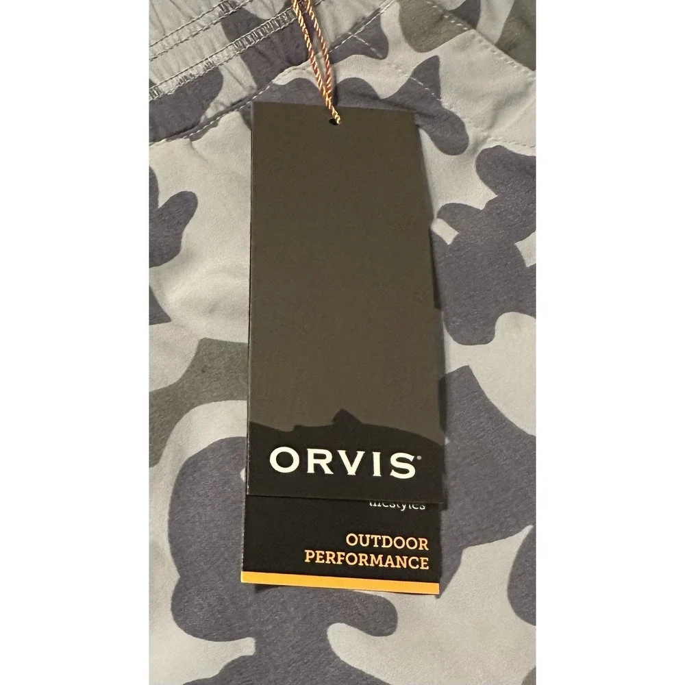 Orvis Ultralight Shorts Women's XL 5" Inseam Blue Navy Olive Camo Lightweight - Picture 5 of 5